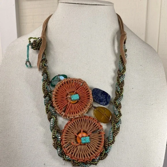 Big funky unique Boho style necklace - Picture 3 of 5